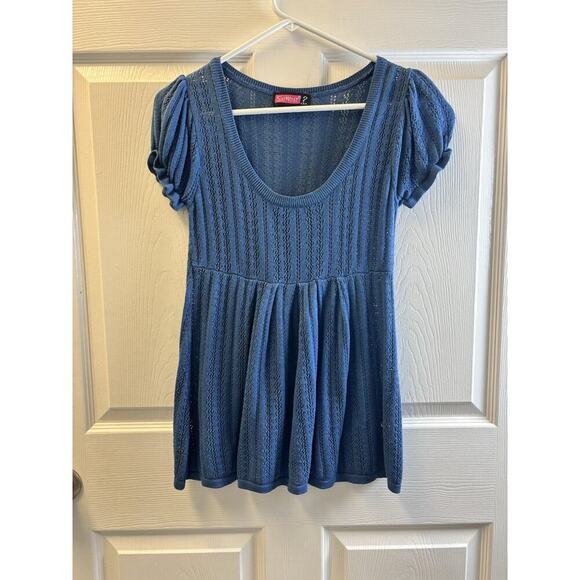 Blue Y2K Babydoll Sweater M - Picture 1 of 5